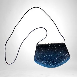 Navy Blue Beaded Purse